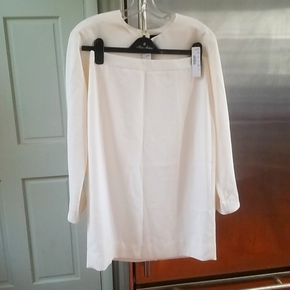 Gorgeous NWT cream crepe like J Crew 365 suit, top sz 8 skirt 6